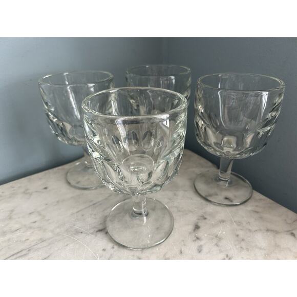 4 Libbey Hoffman House Goblets 5212 Glass 6 1/4” Goblet Discontinued EUC 12 Oz - Picture 1 of 13